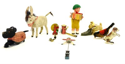 Lot 251 - Various Novelty Toys including two honking (wheel of fortune and windmill), three c/w dogs, a...