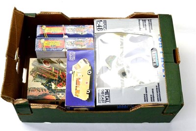 Lot 273 - Various Modern Diecast including Armour Collection Huey Helicopter, two sets of Britains...