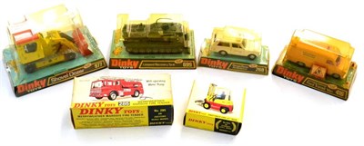 Lot 290 - Dinky Various Models 285 Merryweather Marquis fire engine (E box G) 416 Motorway Services van,...