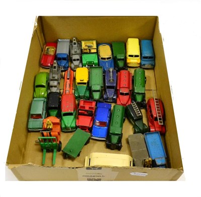 Lot 293 - Dinky Various Unboxed Models including Studebaker Petrol tanker, 2x25 series tankers,...