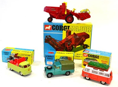 Lot 297 - Corgi 1111 Combine Harvester 780 plastic blades and hubs (E box G) 490 VW Breakdown truck 438...