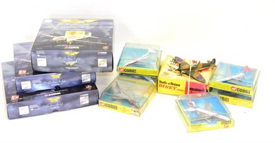 Lot 305 - Corgi Aircraft 1325 Douglas DC10, 1307 Saab Draken, 1320 Vickers VC10, 1308 BAC Jaguar, 1315 Boeing