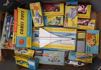 Lot 317 - Corgi Various Boxed Models 327 MGB,  345 MGC GT, 324 Marcos 1800GT, 155 Lotus Climax F1, 330...