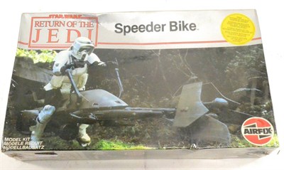 Lot 347 - Airfix Return Of The Jedi Speeder Bike Kit (in original factory shrink wrap, box has some crush...