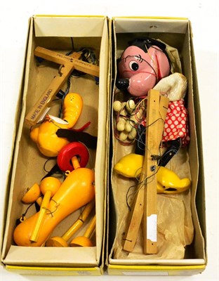 Lot 361 - Pelham Puppets Disney Characters SL Minnie Mouse in boxes with ";Walt Disney Productions";...