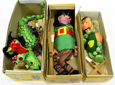 Lot 362 - Pelham Puppets Dragon together with SL Giant and A3 Baby Dragon (all E-G boxes F-G) (3)