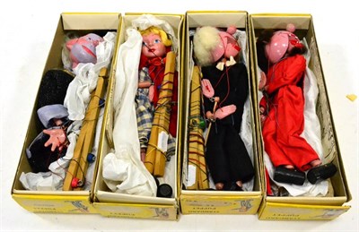 Lot 379 - Pelham Puppets Four Puppets Cinderella, Wizard, School Master and Devil  (in correct boxes)...