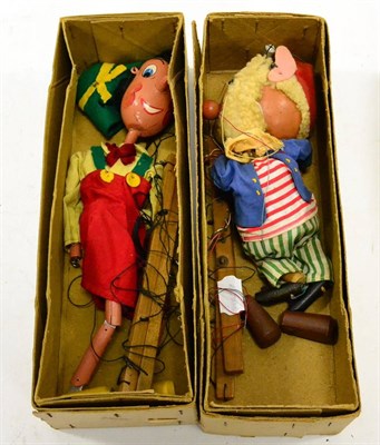 Lot 415 - Pelham Puppets Two Puppets In Plain Card Boxes Big Ears and Early Pinocchio (both E-G boxes...