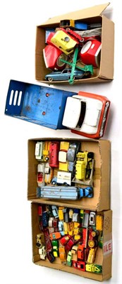 Lot 427 - Various Diecast And Other Toys including Dinky plastic 38-RB Excavator, Blaw Knox bulldozer...