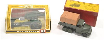 Lot 430 - Britains 1433 Covered Tender With Driver (Caterpillar Type) (E-G box G-F) and 9740 18"; Heavy...