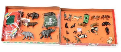 Lot 433 - Britains And Others A Collection Of Zoo Related Figures including tigers, elephants, kangaroos,...