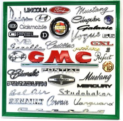 Lot 1030 - Car Badges a collection of assorted makes including Lincoln, Dodge, Chrysler, Vogue, Cadillac,...