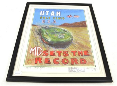 Lot 1034 - Phil May - Limited Edition Signed Print Utah Salt Flats USA depicting Goldie Gardeners MG...