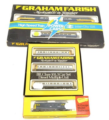 Lot 1059 - Graham Farish N-Gauge 8125 High Speed Train Set with two power cars (E box F-G) BR Class 101...
