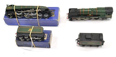 Lot 1064 - Hornby Dublo 3-Rail EDL11 Silver King BR 60016 (E-G boxes G) and Dorchester BR 34042 (G) (2)