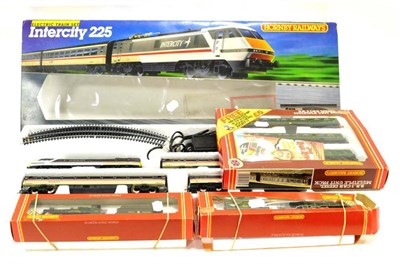 Lot 1091 - Hornby Railways OO-Gauge Two Gift Sets R696 Inter-City 225 (E box G) and R687 3 Car DMU Pack...