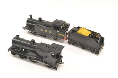 Lot 1111 - Constructed O Gauge Kit With Motor 4-4-0 Class 2P finished crudely in black and unnumbered...