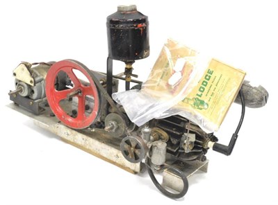 Lot 1116 - Wico Single Cylinder Bicycle Petrol Engine with overhead fuel tank and connected to an electric...