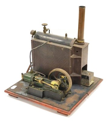 Lot 1119 - Bassett-Lowke Live Steam Stationary Engine consisting of horizontal boiler with...