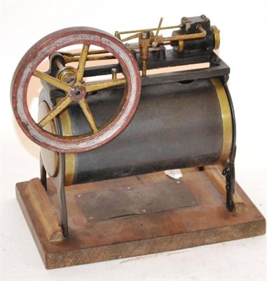 Lot 1130 - Holly (USA) Live Steam Stationary Engine consisting of horizontal boiler with brass ends 4";,...