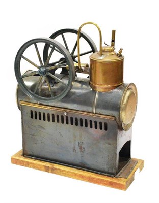 Lot 1141 - Kraus & More Live Steam Engine an unusual engine with faux horizontal boiler into which is...