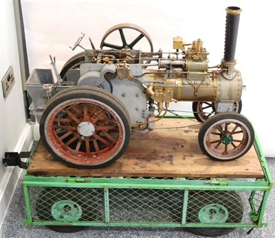 Lot 1149 - Scratch Built Live Steam Traction Engine an impressive model with highly detailed top mounted motor