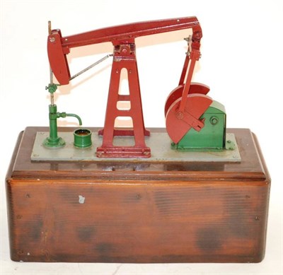 Lot 1150 - Scratch Built Model Of A Pumpjack (Nodding Donkey) Oil Pump powered by electric motor the model...