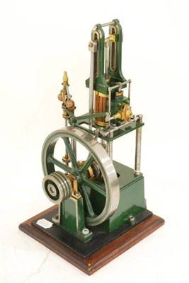 Lot 1152 - Scratch/Kit Built Live Steam Single Cylinder Table Engine with 7";, 18cm flywheel and governor,...