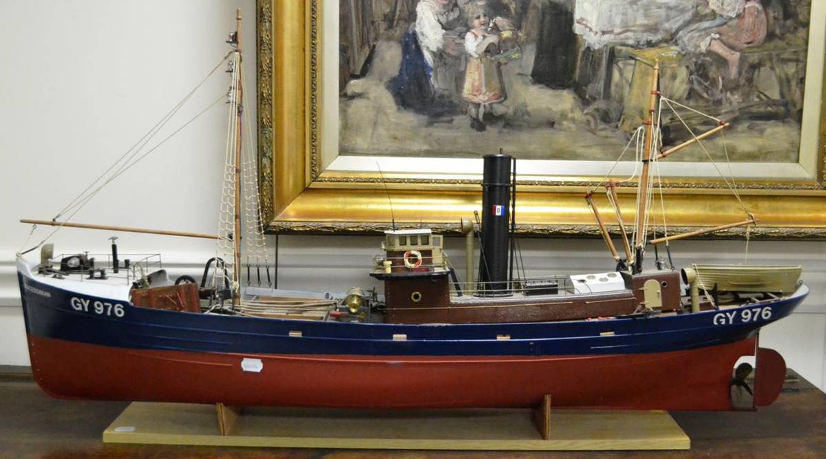 Lot 1153 - Scratch/Kit Built Live Steam Trawler Macedonia GY976 a highly detailed model with numerous...