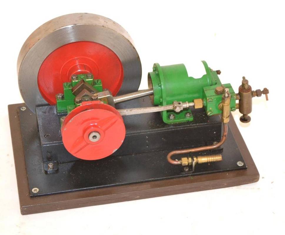 Lot 1158 - Stuart Gas Engine with single horizontal cylinder 9";, 23cm long