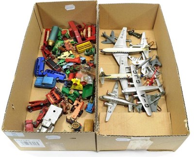 Lot 1216 - Dinky Various Unboxed Aircraft including BOAC Comet, Vickers Viscount, Lightning, Tempest, Star...