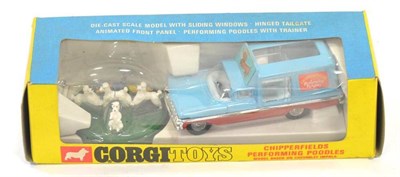 Lot 1225 - Corgi 511 Chipperfields Performing Poodles Set consisting of Chevrolet Impala in Chipperfields...