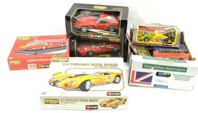 Lot 1249 - Burago Various Models Ferrari GTO (1984) Ferrari 250GTO (1962); constructed Kits of a Ferrari...