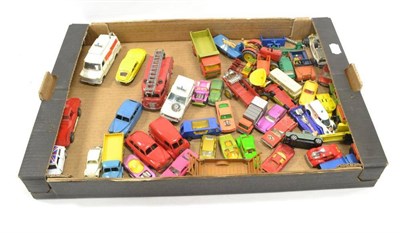 Lot 1261 - Various Unboxed Diecast including Dinky 955 Fire engine, Standard Vanguard, Land Rover;...