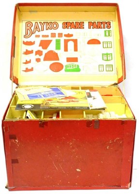 Lot 1262 - Bayko Large Spare Parts Set contained in four layer box with lift up lid and fold down front,...