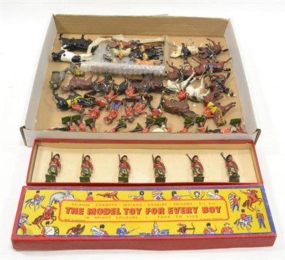 Lot 1287 - B And T Product Set Of Five Highlanders (all E-G box G) together with assorted loose figures...