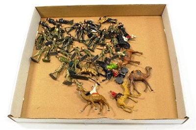 Lot 1295 - Britains And Others A Collection Of Military Figures including an RAF band, Camel Corps and...