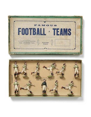 Lot 1299 - Britains Famous Football Teams 'Celtic' white shirts with green hoops, white shorts and black socks