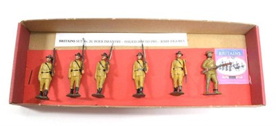 Lot 1300 - Britains From Set 26 Boer Infantry Officer and four other figures at the slope (all G) together...