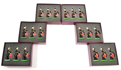 Lot 1306 - Britains Mixed Figures including five United States Bandsmen (repainted), two drummers and two...