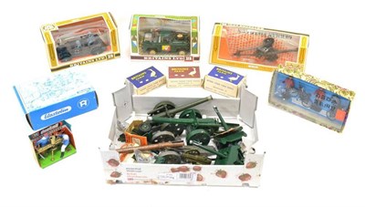 Lot 1315 - Britains Vehicles And Others including 9732 German field gun, 9782 Land Rover and 9783 German scout