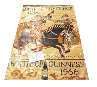 Lot 24 - Poster Battle Of Hasting 1066, Bottle Of Guinness 1966 with an illustration after the Bayeux...