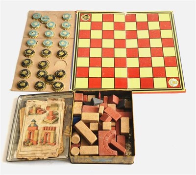 Lot 30 - Vaux Brewery Coronation (1953) Draughts Game consisting of folding board with illustration of...