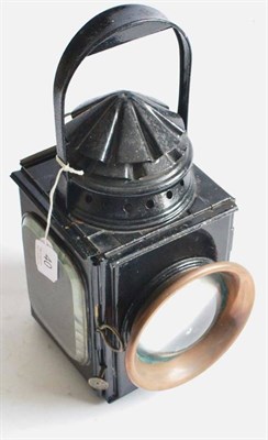 Lot 40 - Hand Held Lamp, Probably From A Traction Engine Or Steam Lorry, with bullseye lens to front,...