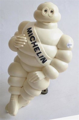 Lot 42 - Michelin Man Advertising Figure in white plastic with Michelin in black across chest, mounted...