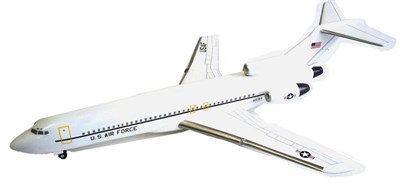 Lot 51 - Boeing 727 C22A USAF Large Scale Model constructed in wood and painted in white detailed...