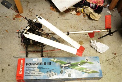 Lot 52 - Graupner An Unmade Flying Kit Of A Fokker E111 content unchecked but appear complete, together with