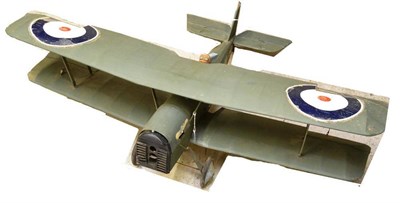 Lot 53 - Model Flying Aircraft Of An SE-2 Biplane in green with RFC roundels, registration F-943, 50";,...