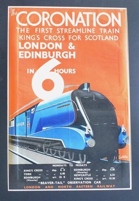 Lot 64 - LNER The Coronation Poster dr., By Frank Newbould, depicting The Dominion Of Canada A4...