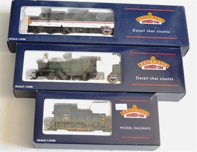 Lot 97 - Bachmann Three Locomotives 32300 0-6-0 Collett Goods GWR 3202, 32378 Class 37 Diesel Bullidae...